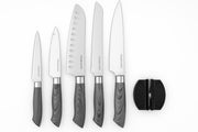 مجموعة سكاكين ماكس وورلد بريميوم من 5 قطع مع مبراة Max World Premium 5-Piece Knife Set with Sharpener
