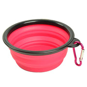 وعاء طعام مزدوج للحيوانات الأليفة بتصميم ذكي وآمن احمر Smart and safe double pet food bowl, red