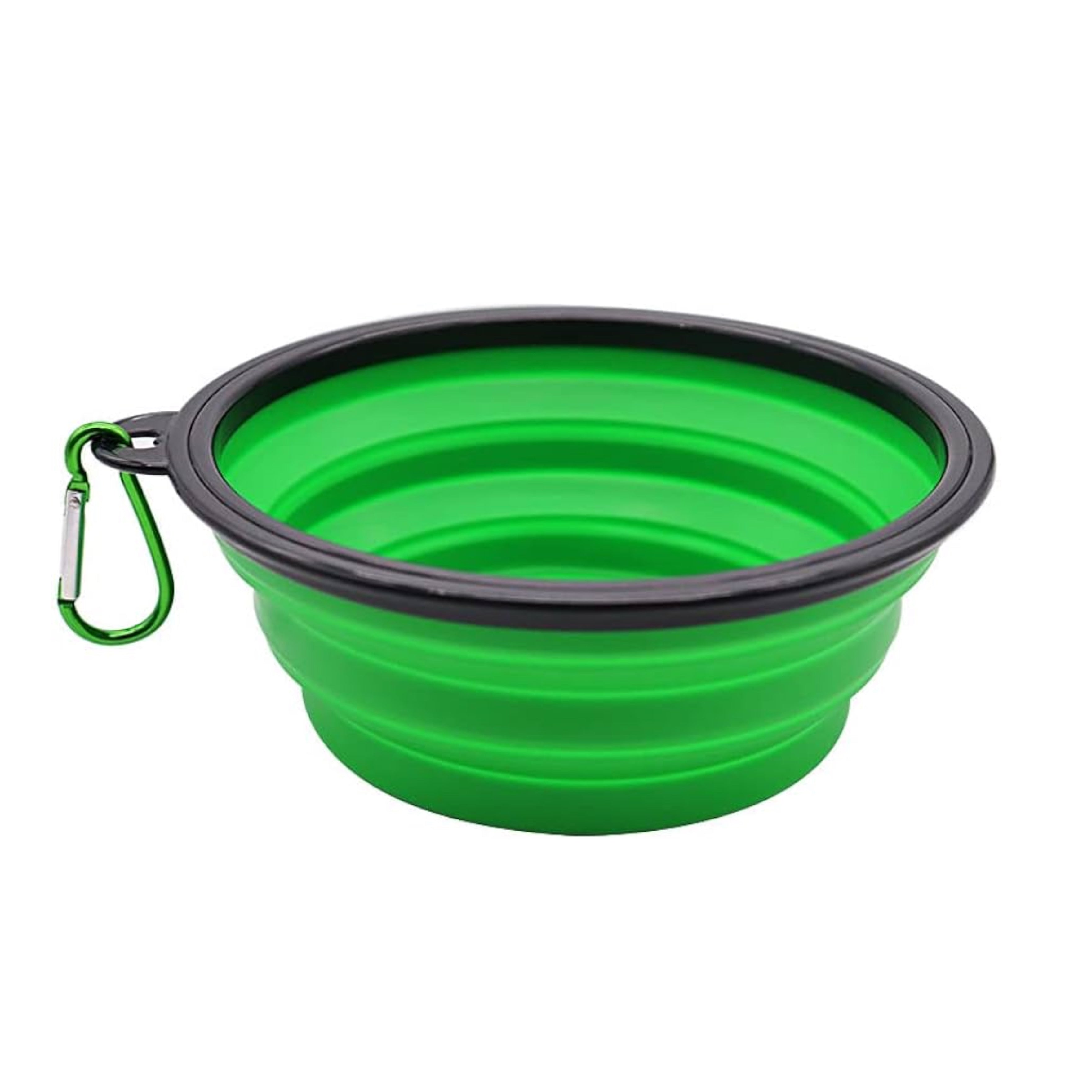 وعاء طعام مزدوج للحيوانات الأليفة بتصميم ذكي وآمن اخصر Smart and safe double pet food bowl, green