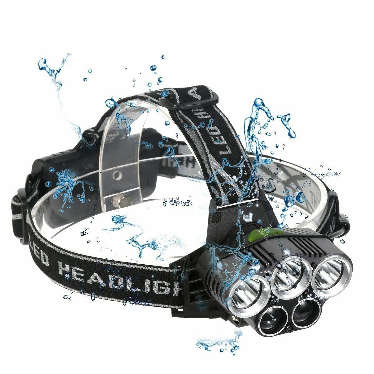 لايت رأس LED قابل للشحن مزود بـ 5 مصابيح ومقاوم للماء Rechargeable LED head light with 5 lights and waterproof