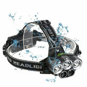 لايت رأس LED قابل للشحن مزود بـ 5 مصابيح ومقاوم للماء Rechargeable LED head light with 5 lights and waterproof