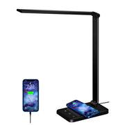 مصباح مكتب LED مع شحن لاسلكي وUSB LED desk lamp with wireless charging and USB