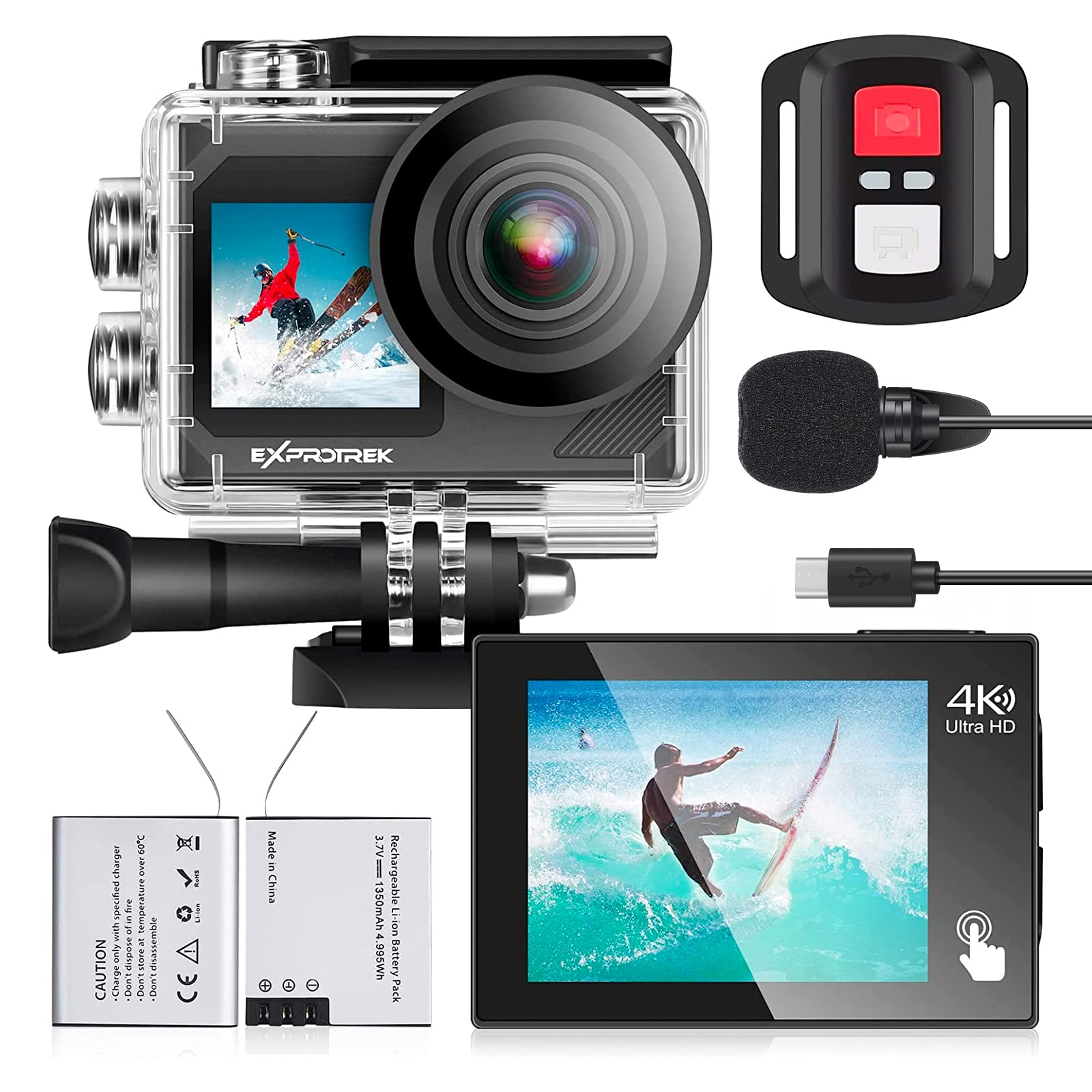 كاميرا أكشن 4K مقاومة للماء 4K waterproof action camera