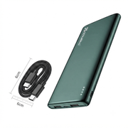 شاحن متنقل COOLREALL سريع 10000mAh نحيف وخفيف وآمن اخضر داكن