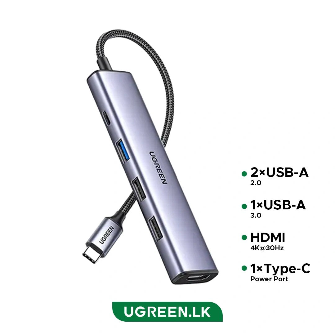 محول UGREEN متعدد الوظائف 5 في 1 تايب C